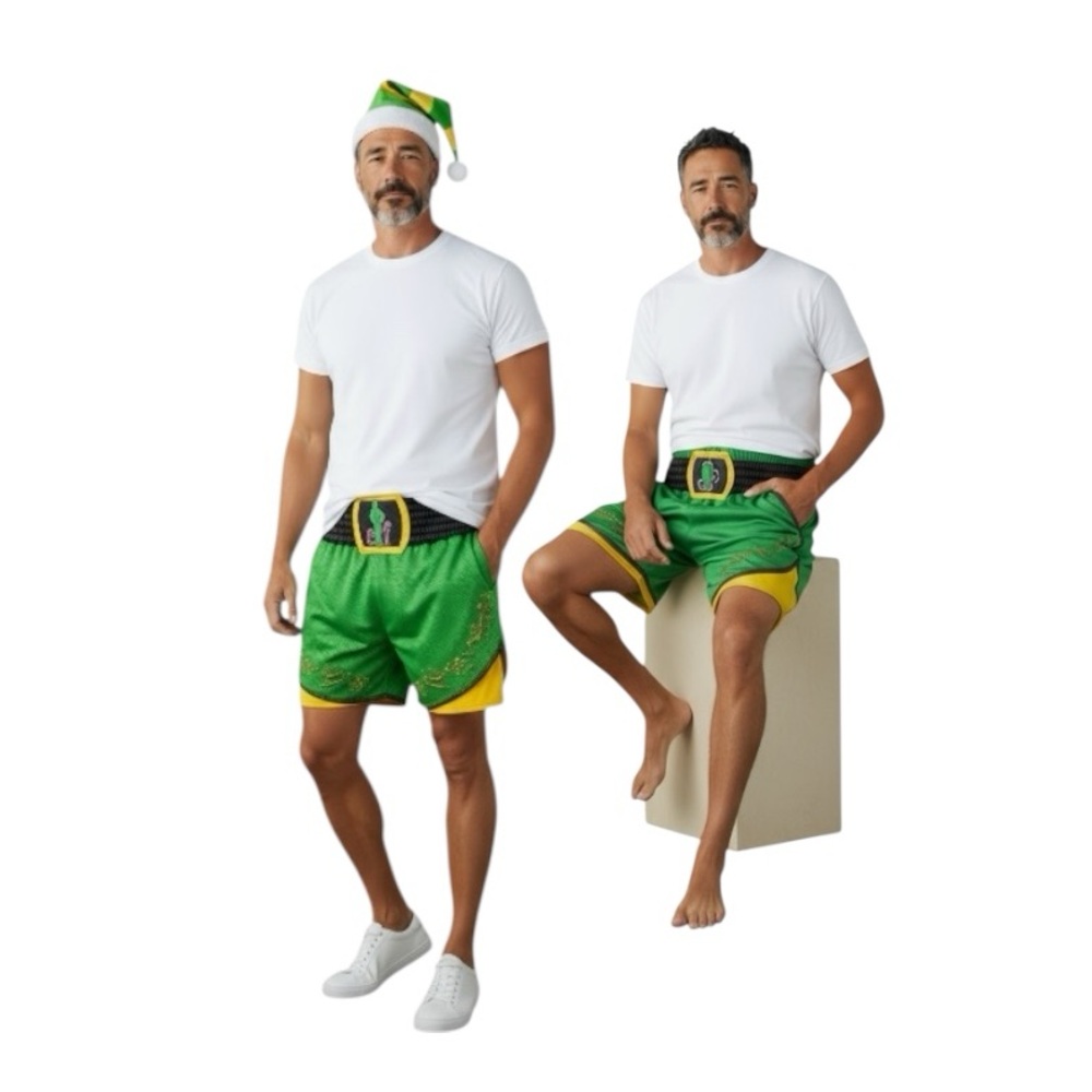 Buddy The Elf Boxer Sleep Shorts & Cap Set